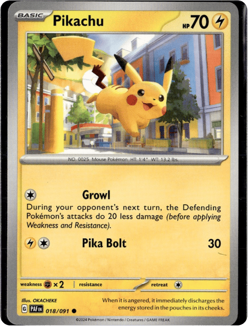 2024 Pikachu #18 Paldean Fates