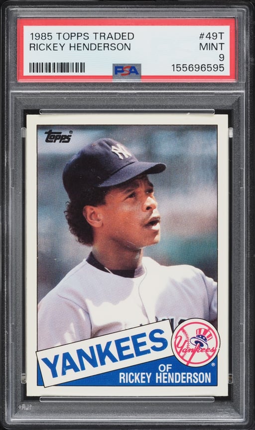 1985 Topps Traded Rickey Henderson #49T PSA 9 MINT