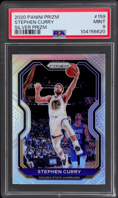 2020 Panini Prizm Silver Prizm Stephen Curry #159 PSA 9
