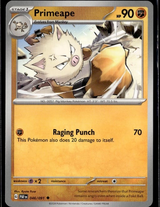 2024 Primeape #46 Paldean Fates