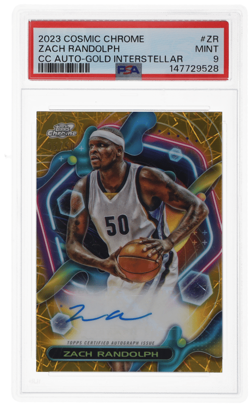 2023 Topps Cosmic Chrome Autograph Gold Interstellar Refractor Zach Randolph #CCAVZR 5/50 PSA 9