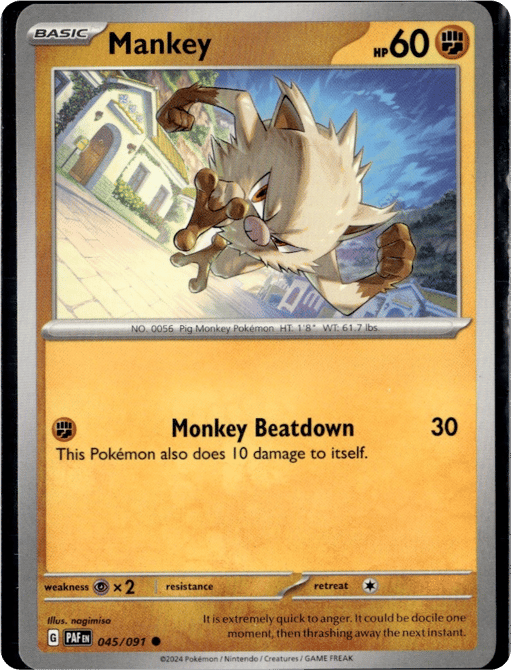 2024 Mankey #45 Paldean Fates