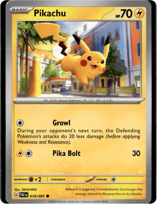 2024 Pikachu #18 Paldean Fates