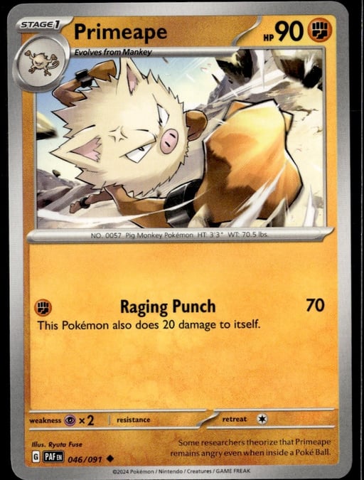 2024 Primeape #46 Paldean Fates