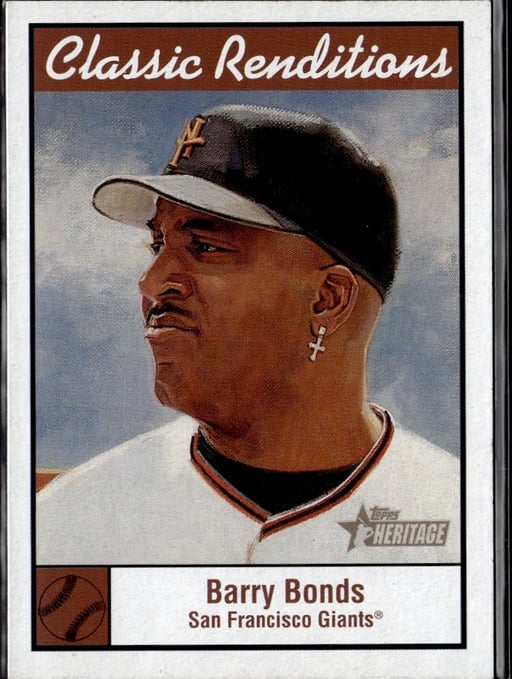 2001 2001 Topps Heritage Classic Rendition Barry Bonds #CR3 Topps Heritage Classic Rendition