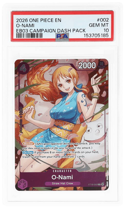 2026 One Piece Heroines Campaign Dash Pack O-Nami #ST18-002 PSA 10
