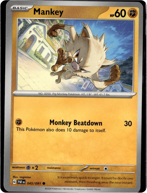 2024 Mankey #45 Paldean Fates