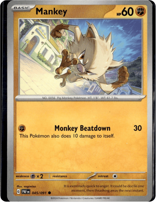 2024 Mankey #45 Paldean Fates