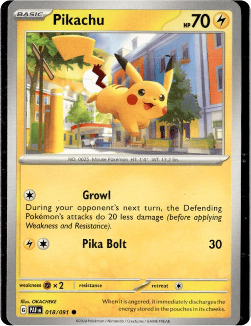 2024 Pikachu #18 Paldean Fates