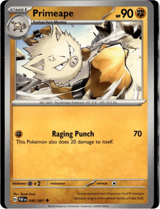 2024 Primeape #46 Paldean Fates