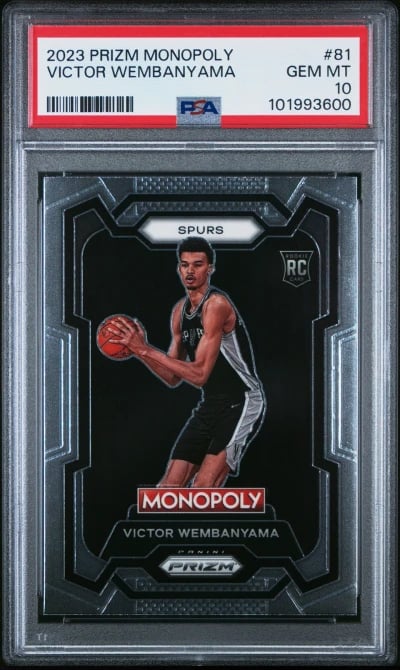2023 PANINI PRIZM MONOPOLY #81 VICTOR WEMBANYAMA PSA 10