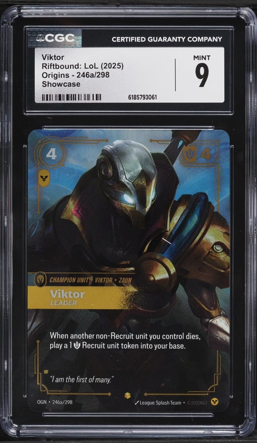 2025 Riftbound League Of Legends LoL Origins Viktor #246a CGC 9 MINT