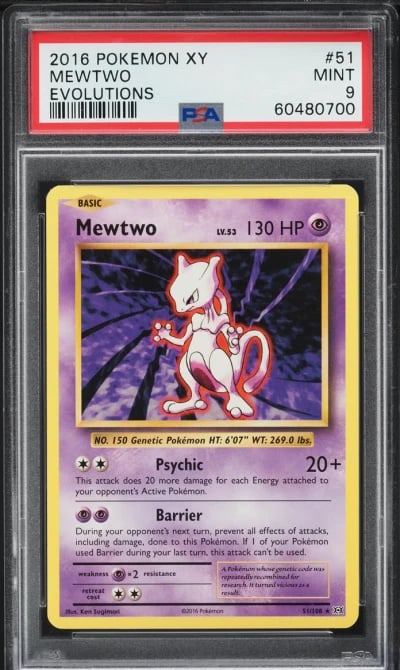 2016 Pokemon XY Evolutions Mewtw