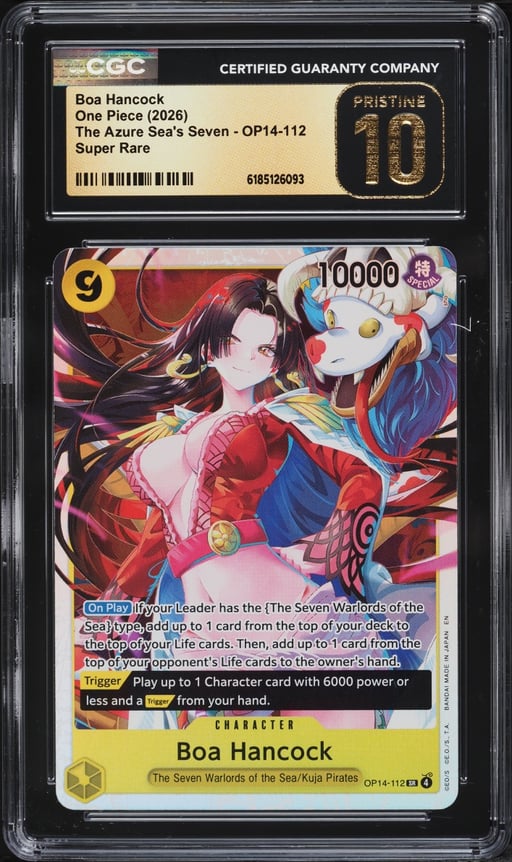 2026 One Piece The Azure Sea's Seven Boa Hancock #OP14-112 CGC 10 PRISTINE