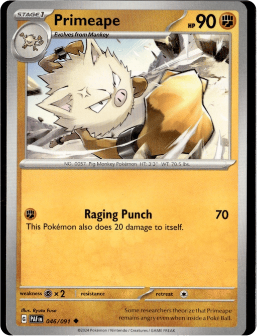 2024 Primeape #46 Paldean Fates