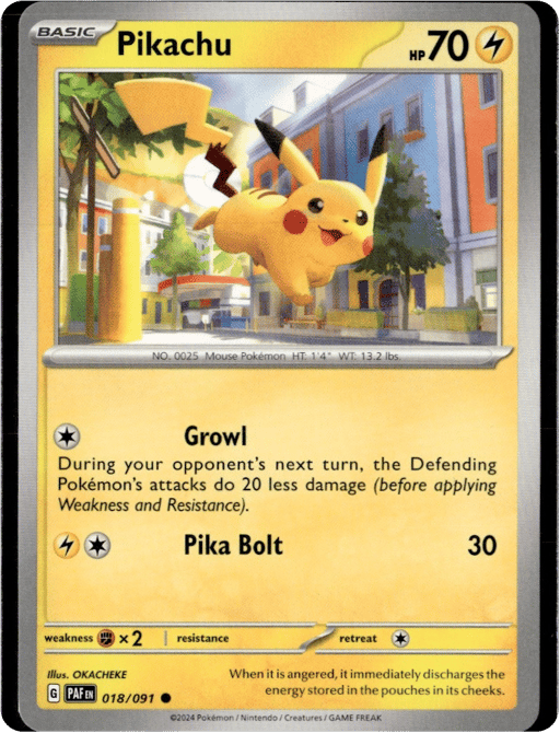 2024 Pikachu #18 Paldean Fates