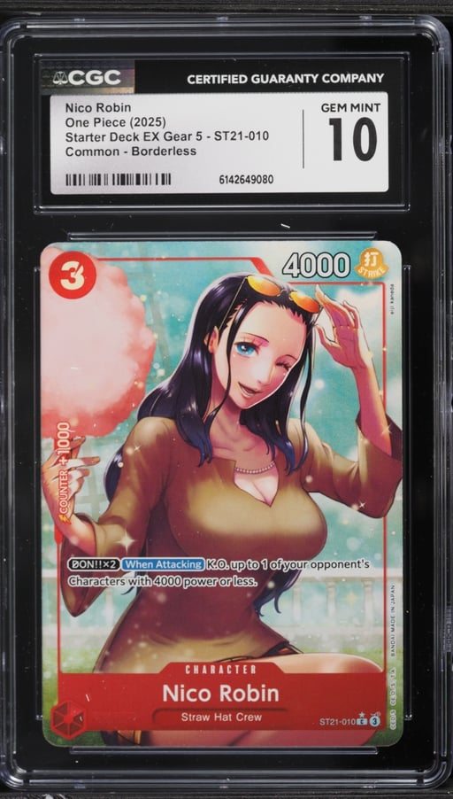 2025 One Piece Starter Deck EX Gear 5 Alt Art Nico Robin #ST21-010 CGC 10 GEM MINT