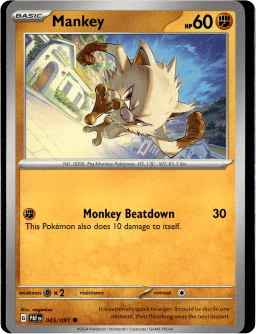 2024 Mankey #45 Paldean Fates