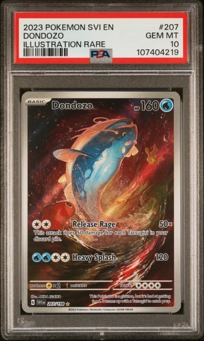 2023 POKEMON SVI EN-SCARLET & VIOLET ILLUSTRATION RARE #207 DONDOZO PSA 10