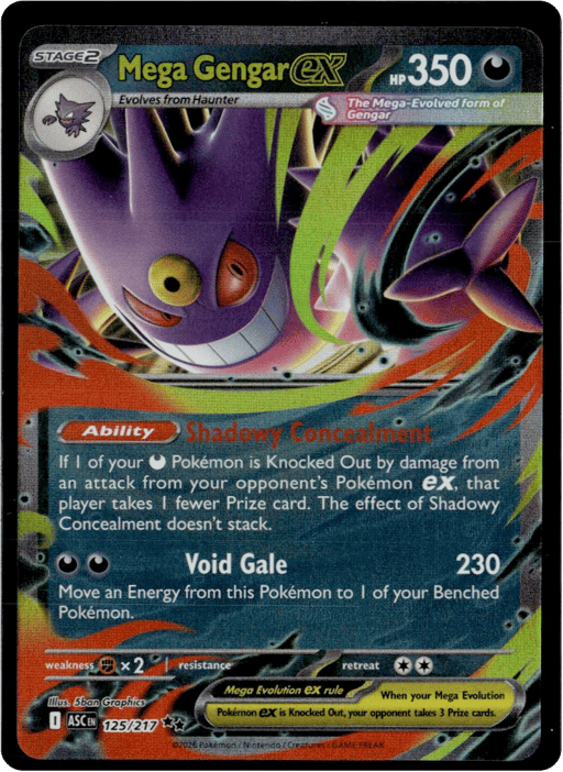 2026 Mega Gengar ex #125 Ascended Heroes
