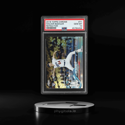 2018 Topps Chrome Refractor Walker Buehler #71 PSA 10