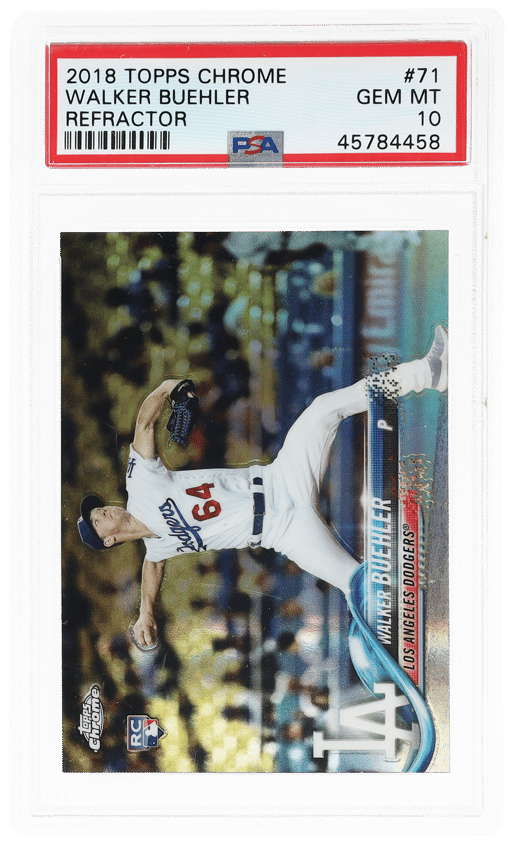 2018 Topps Chrome Refractor Walker Buehler #71 PSA 10