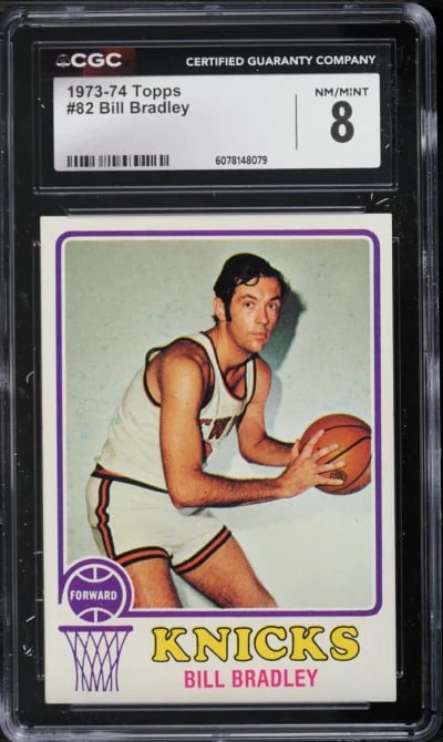 1973 Topps Basketball Bill Bradley #82 CGC 8 NM-MT