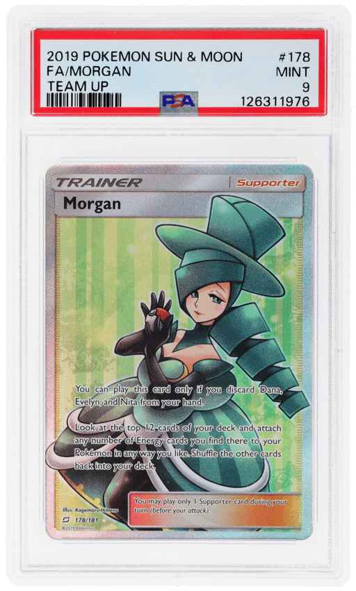 2019 Pokemon Sun and Moon Team Up Morgan #178 PSA 9