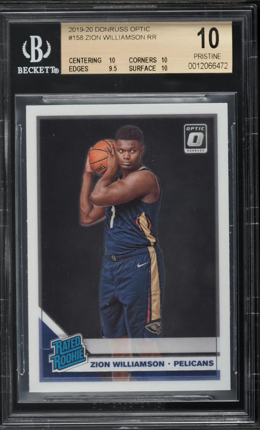 2019 Donruss Optic Zion Williamson ROOKIE #158 BGS 10 PRISTINE