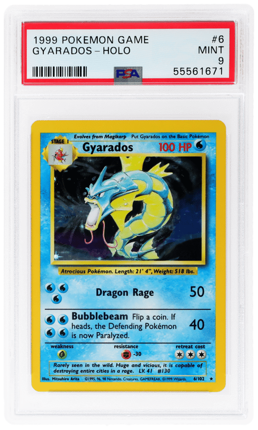 1999 Pokemon Base Set Holo Gyarados #6 PSA 9