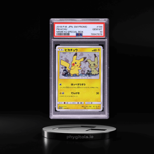 2018 Pokemon Japanese Sun & Moon Promo Mimikyu Special Box Pikachu #199 PSA 10 GEM MINT