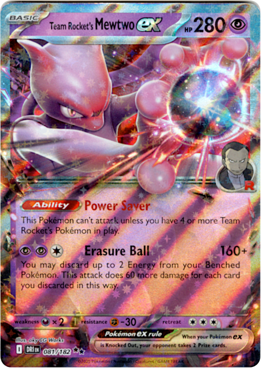 2025 Team Rocket's Mewtwo ex #81 Destined Rivals