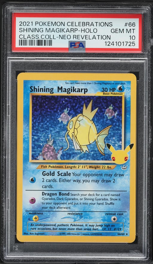 2021 Pokemon SWSH Celebrations Classic Holo Shining Magikarp #66 PSA 10 GEM MINT