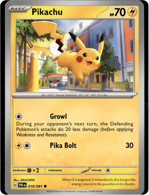 2024 Pikachu #18 Paldean Fates