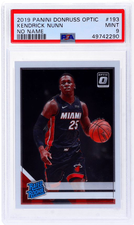 2019 Donruss Optic Rated Rookie No Name Kendrick Nunn #193 PSA 9