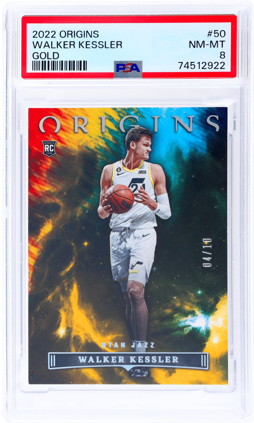 2022 Panini Origins Gold Walker Kessler #50 4/10 PSA 8