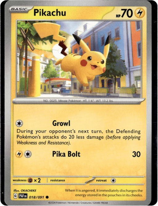 2024 Pikachu #18 Paldean Fates