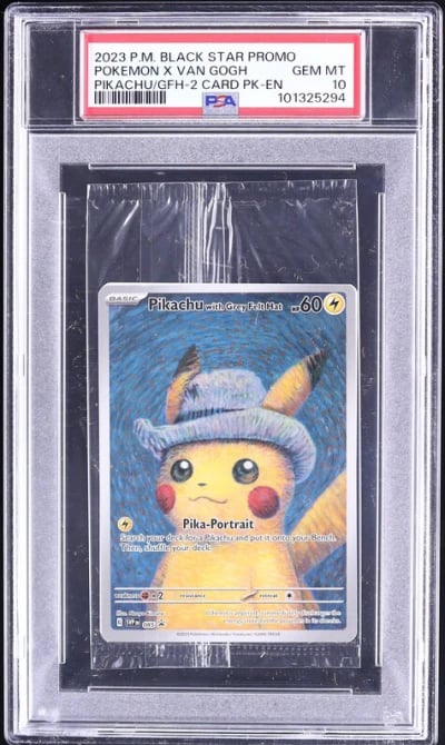 2023 Pokemon SV Black Star Promo Van Gogh Pikachu With Grey Felt Hat #85 PSA 10