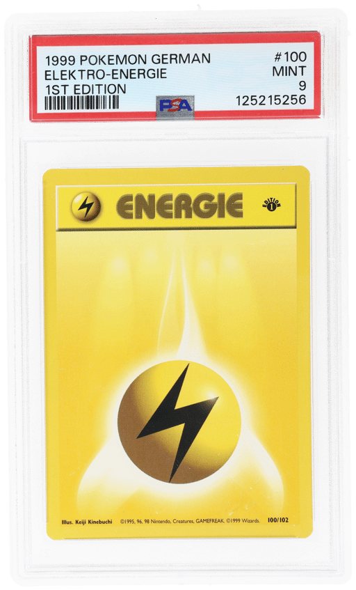 1999 Pokemon Base Set German 1st Edition Lightning Energy #100 PSA 9