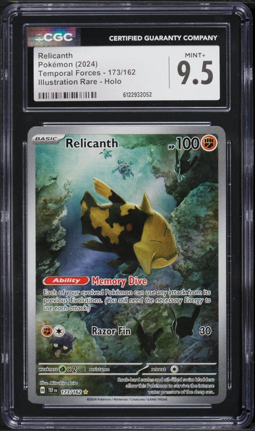 2024 Pokemon Scarlet & Violet Temporal Forces IR Relicanth #173 CGC 9.5 MINT+