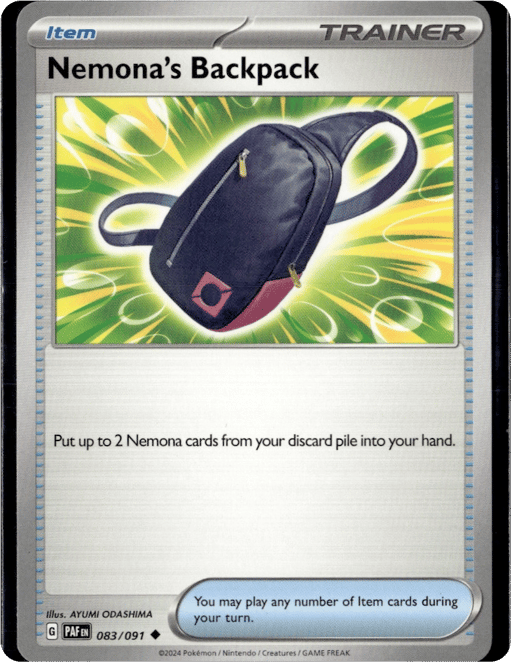 2024 Nemona's Backpack #83 Paldean Fates