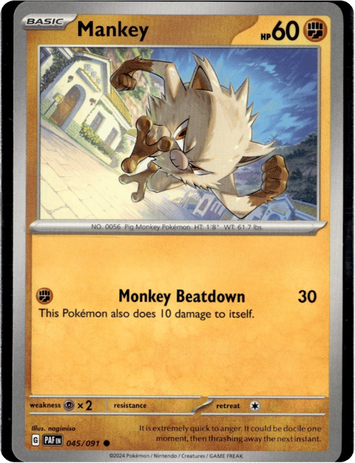 2024 Mankey #45 Paldean Fates