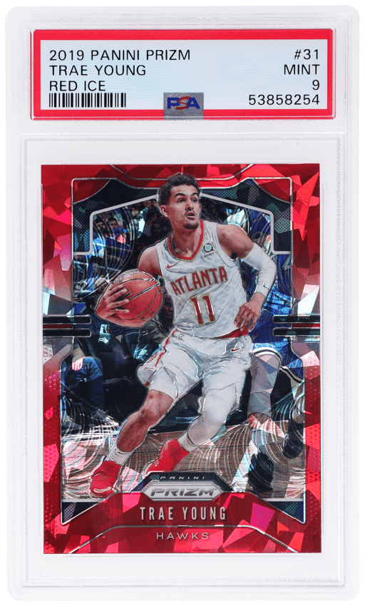 2019 Panini Prizm Red Ice Prizm Trae Young #31 PSA 9