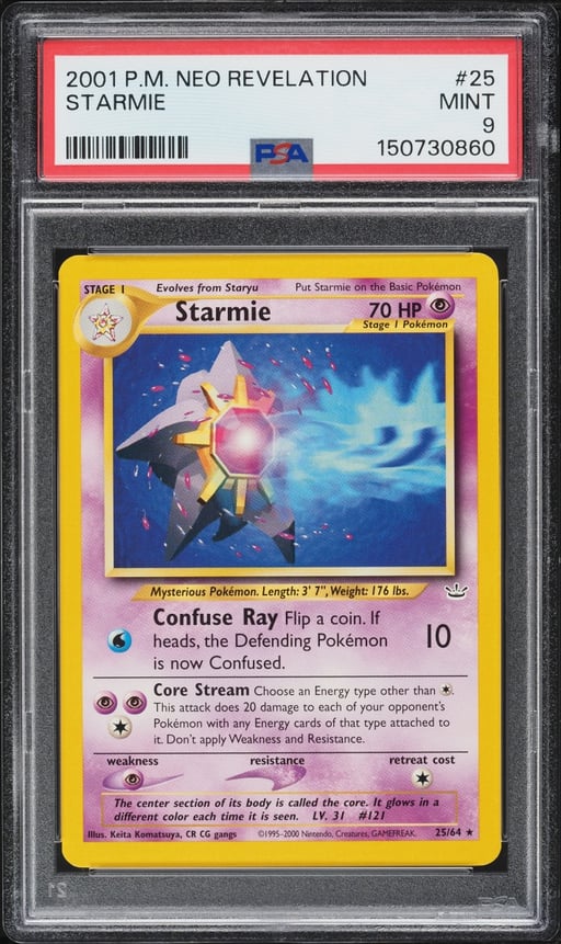 2001 Pokemon Neo Revelation Starmie #25 PSA 9 MINT