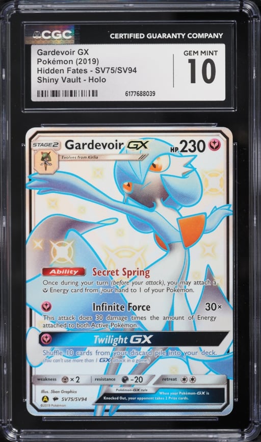2019 Pokemon Sun & Moon Hidden Fates Shiny Vault Shiny Gardevoir GX #SV75 CGC 10 GEM MINT