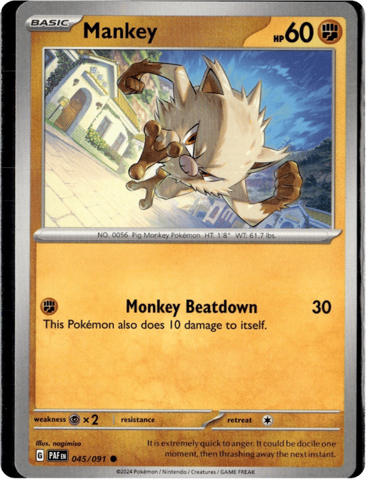 2024 Mankey #45 Paldean Fates