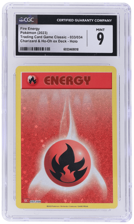 2023 Pokemon Trading Card Game Classic Charizard and Ho Oh Ex Deck Holo Fire Energy #33 CGC 9