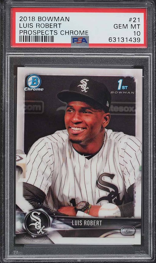 2018 Bowman Chrome Prospects Luis Robert ROOKIE RC #21 PSA 10 GEM MINT