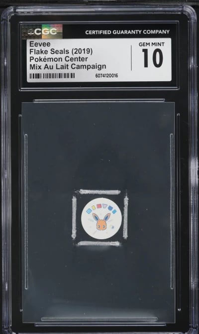 2019 Pokemon Center Flake Seals Mix Au Lait Campaign Eevee CGC 10 GEM MINT