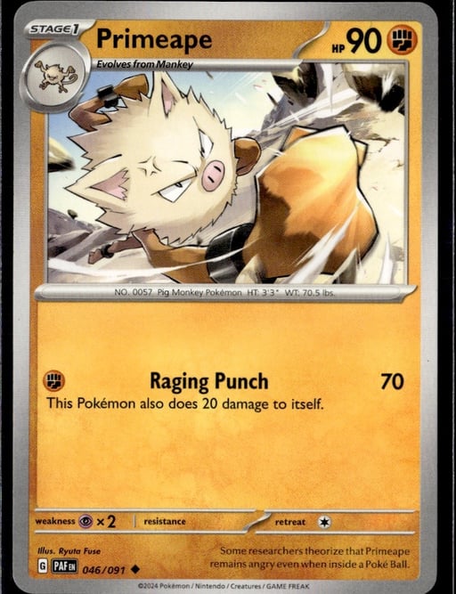 2024 Primeape #46 Paldean Fates